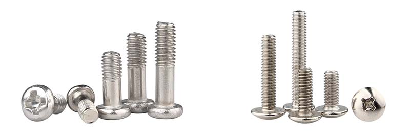 Cross recessed round head bolts