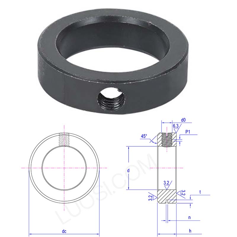 Threaded locking retaining ring