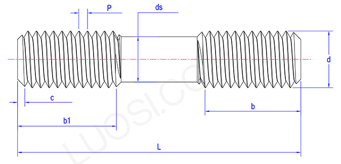 Fine Rod Tap End Studs Coarse Teeth