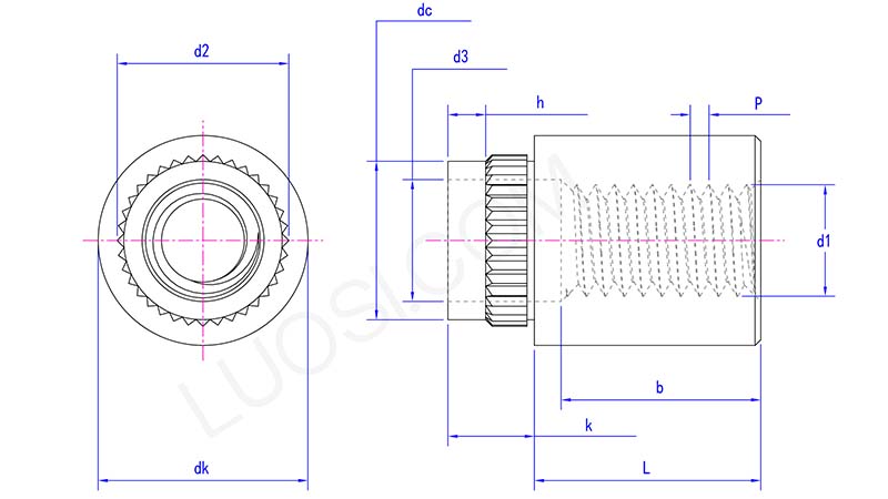 Captive fastener broaching standoffs parameter