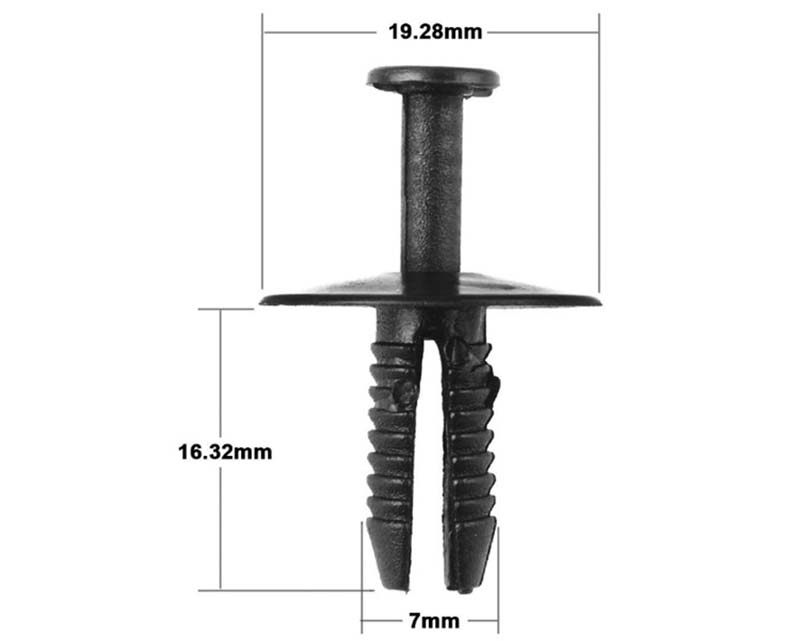 expanding rivet clips push type retainer