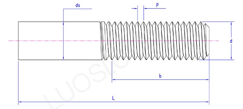 Single end threaded studs parameter