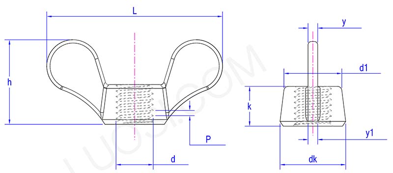 high strength metric round wing nuts parameter