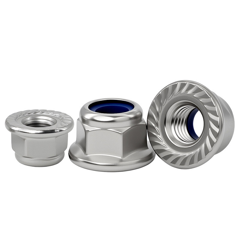 Šestihranné matice typu s převládajícím momentem s přírubou