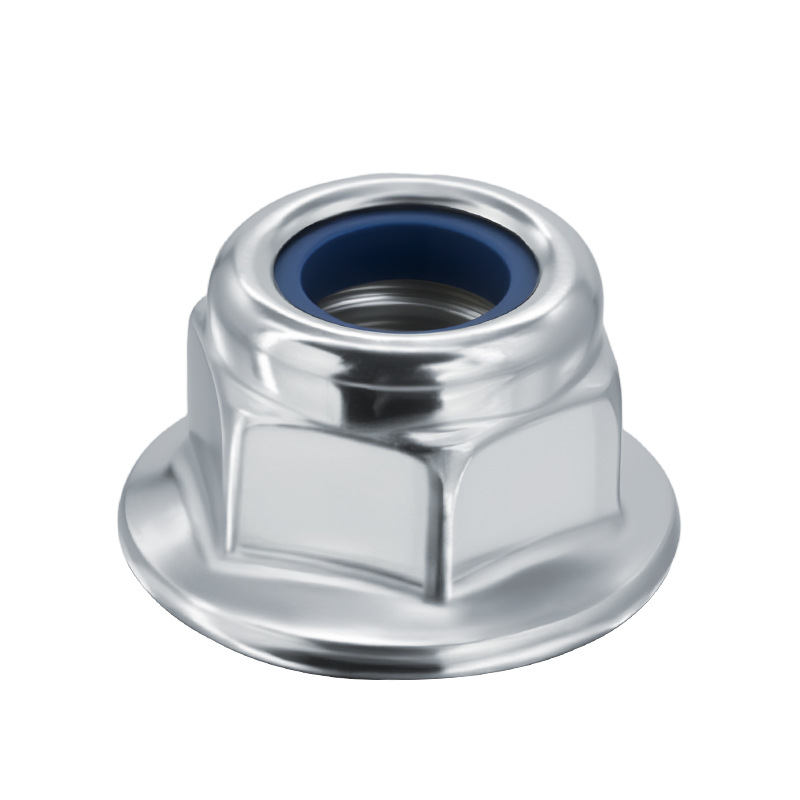 Šestihranné matice typu s převládajícím momentem s přírubovou pojistnou maticí